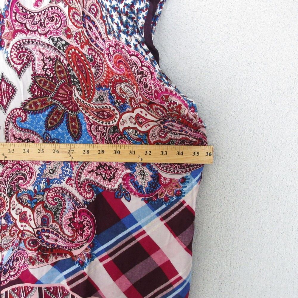 Chicos Cardigan Womens L/XL Paisley Open Front Kimono Sleeve‎ Purple Boho - Picture 4 of 6